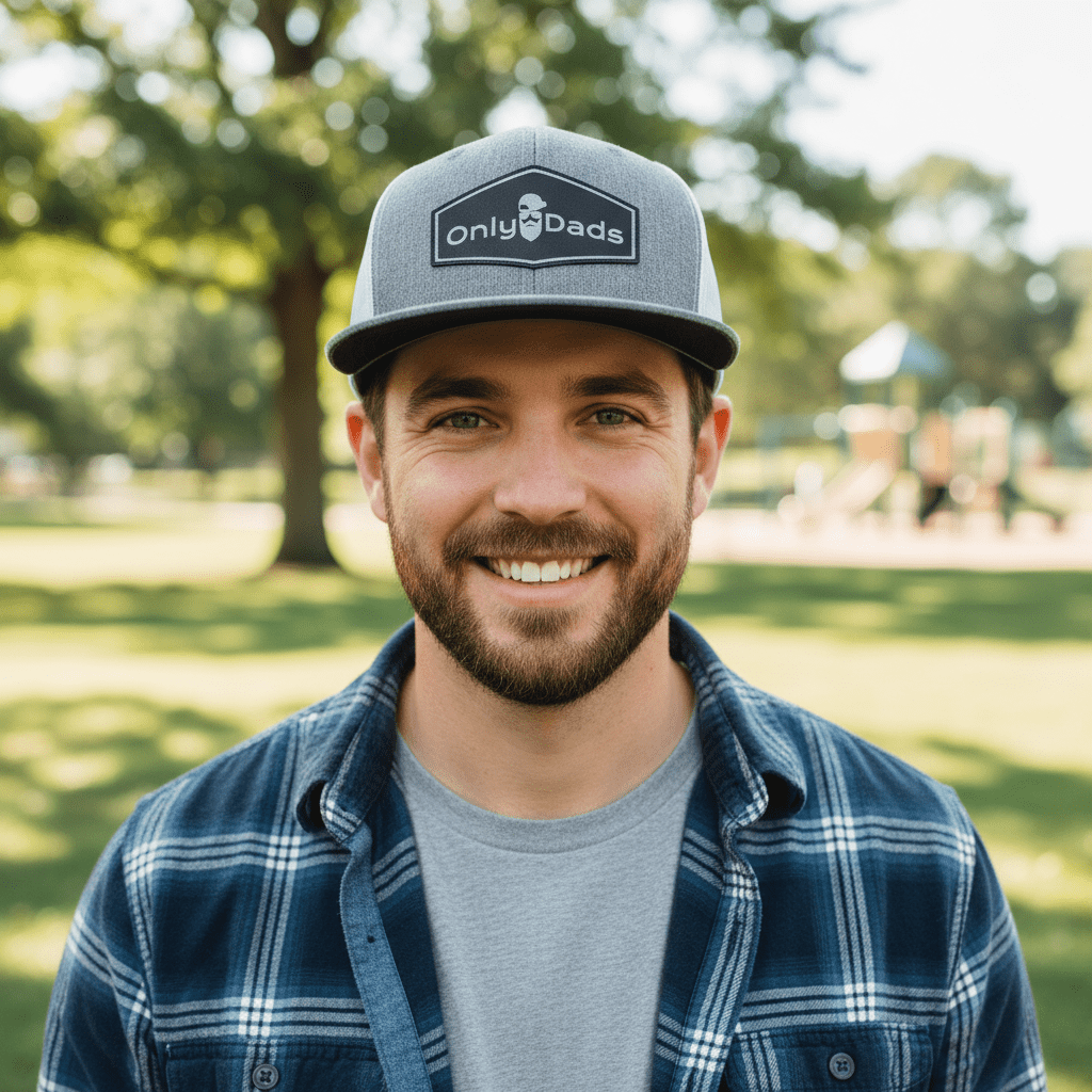 only dads trucker hat - hexagon patch – trucker hat for men from Only Dads USA