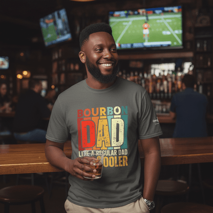 Bourbon Dad, But Cooler - Only Dads T-shirt – funny dad shirt and mens graphic tee from Only Dads USA