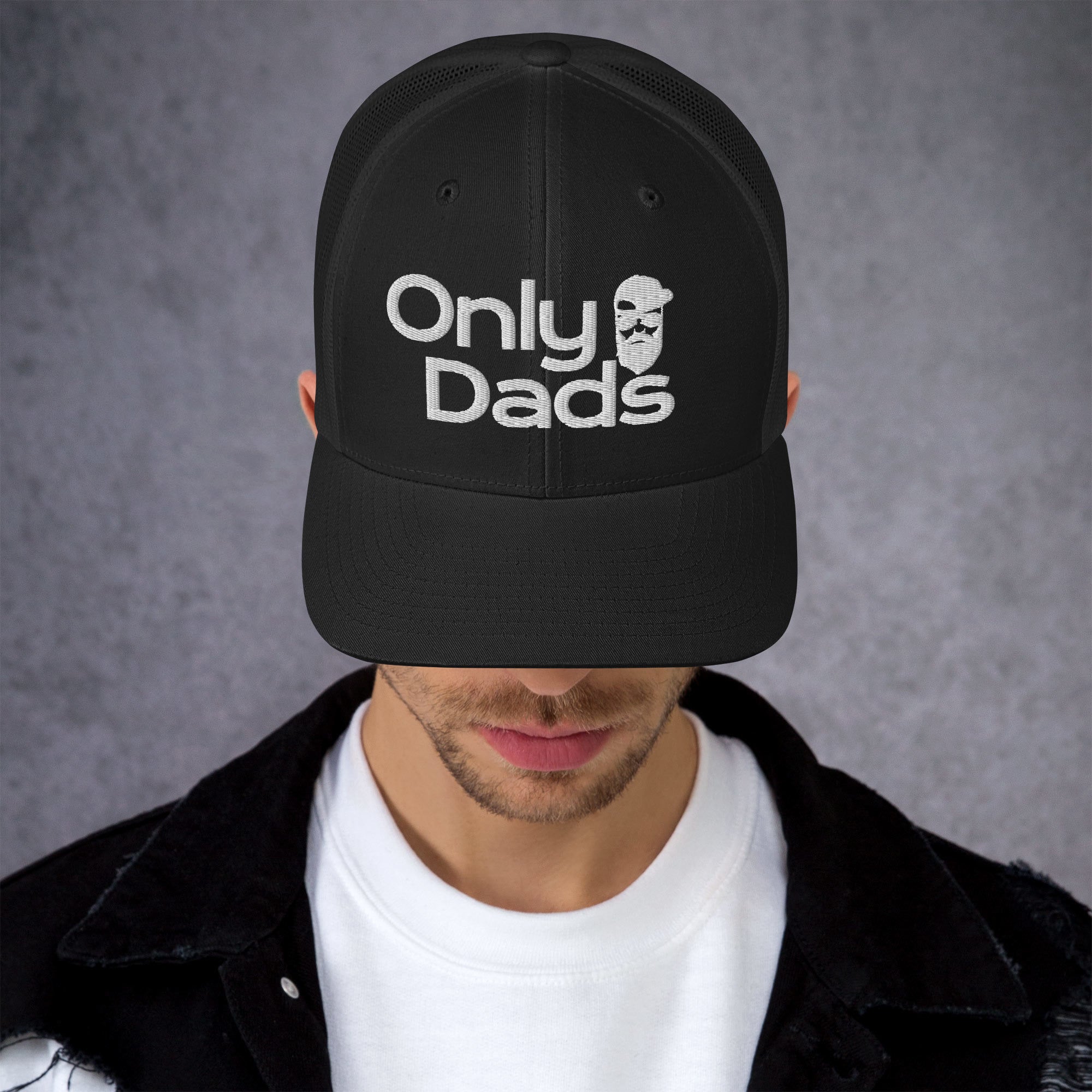 Only Dads – Embroidered Trucker Hat – trucker hat for men from Only Dads USA