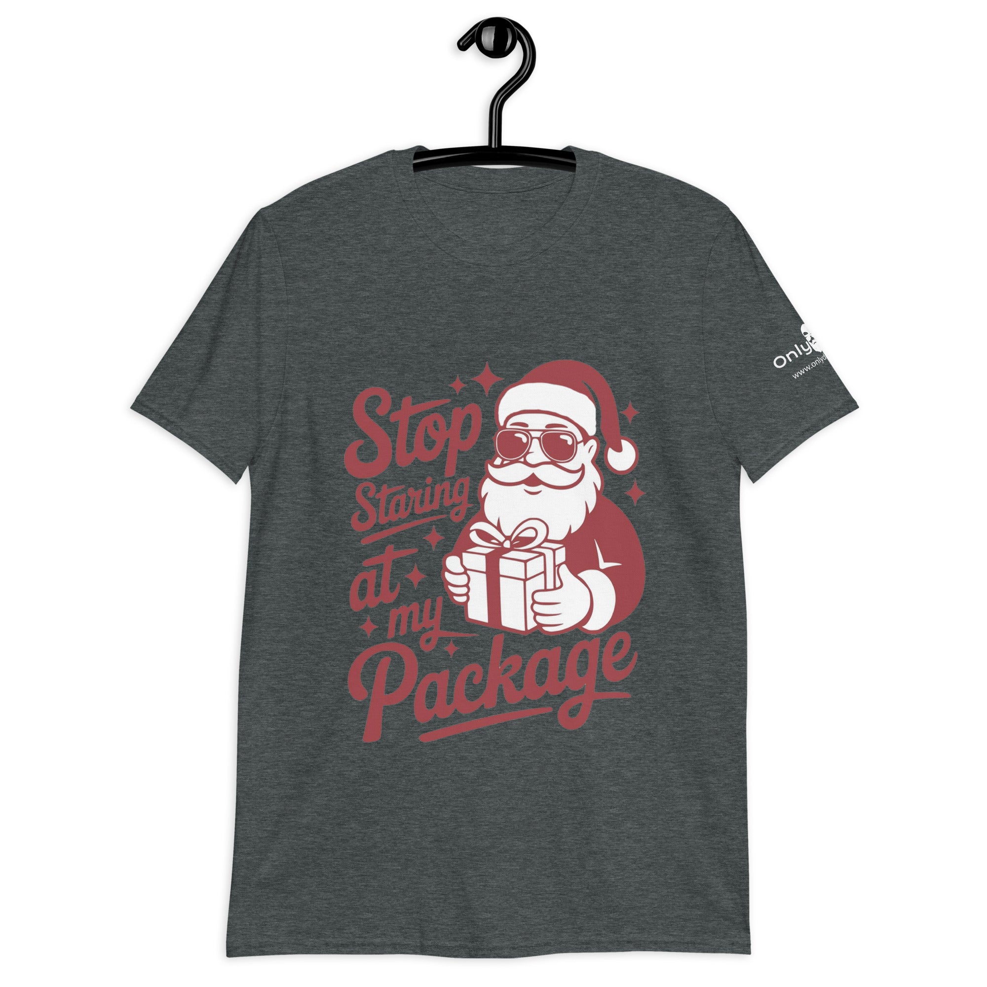 Only Dads – “Stop Staring at My Package” T-Shirt – funny dad shirt and mens graphic tee from Only Dads USA