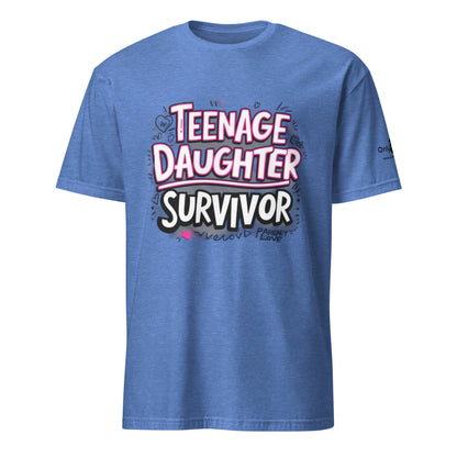 Teenage Daughter Survivor  - Only Dads T-shirt – funny dad shirt and mens graphic tee from Only Dads USA