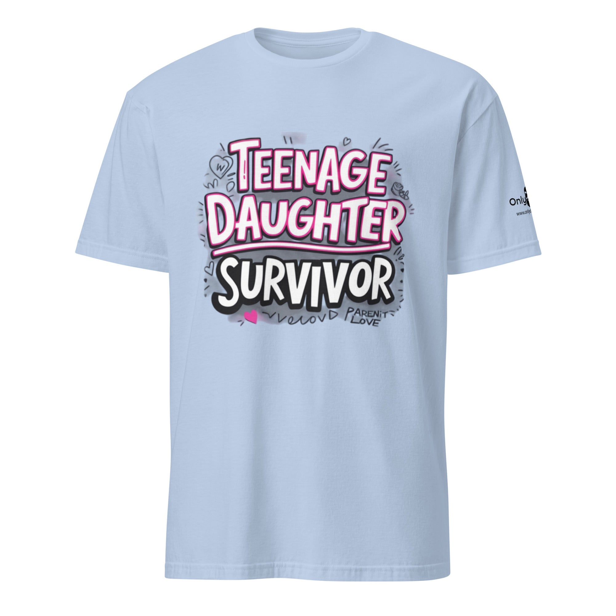 Teenage Daughter Survivor  - Only Dads T-shirt – funny dad shirt and mens graphic tee from Only Dads USA