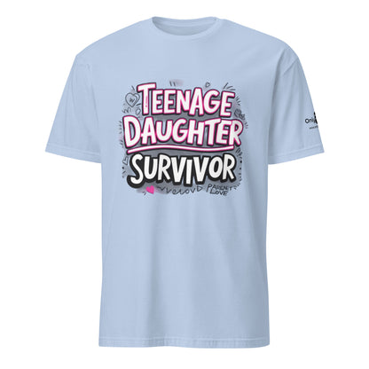 Teenage Daughter Survivor  - Only Dads T-shirt – funny dad shirt and mens graphic tee from Only Dads USA