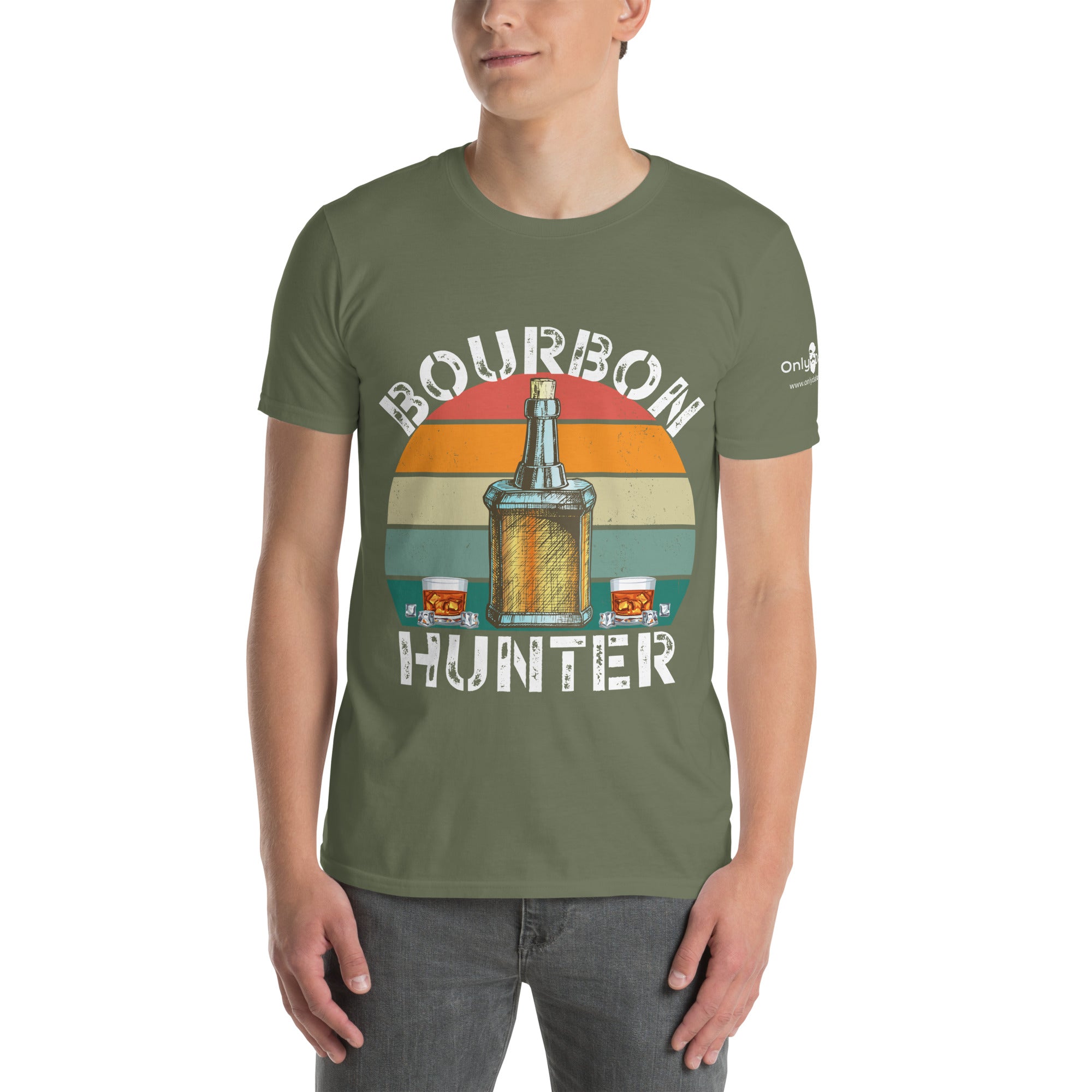 The Bourbon Hunter  - Only Dads T-shirt – funny dad shirt and mens graphic tee from Only Dads USA