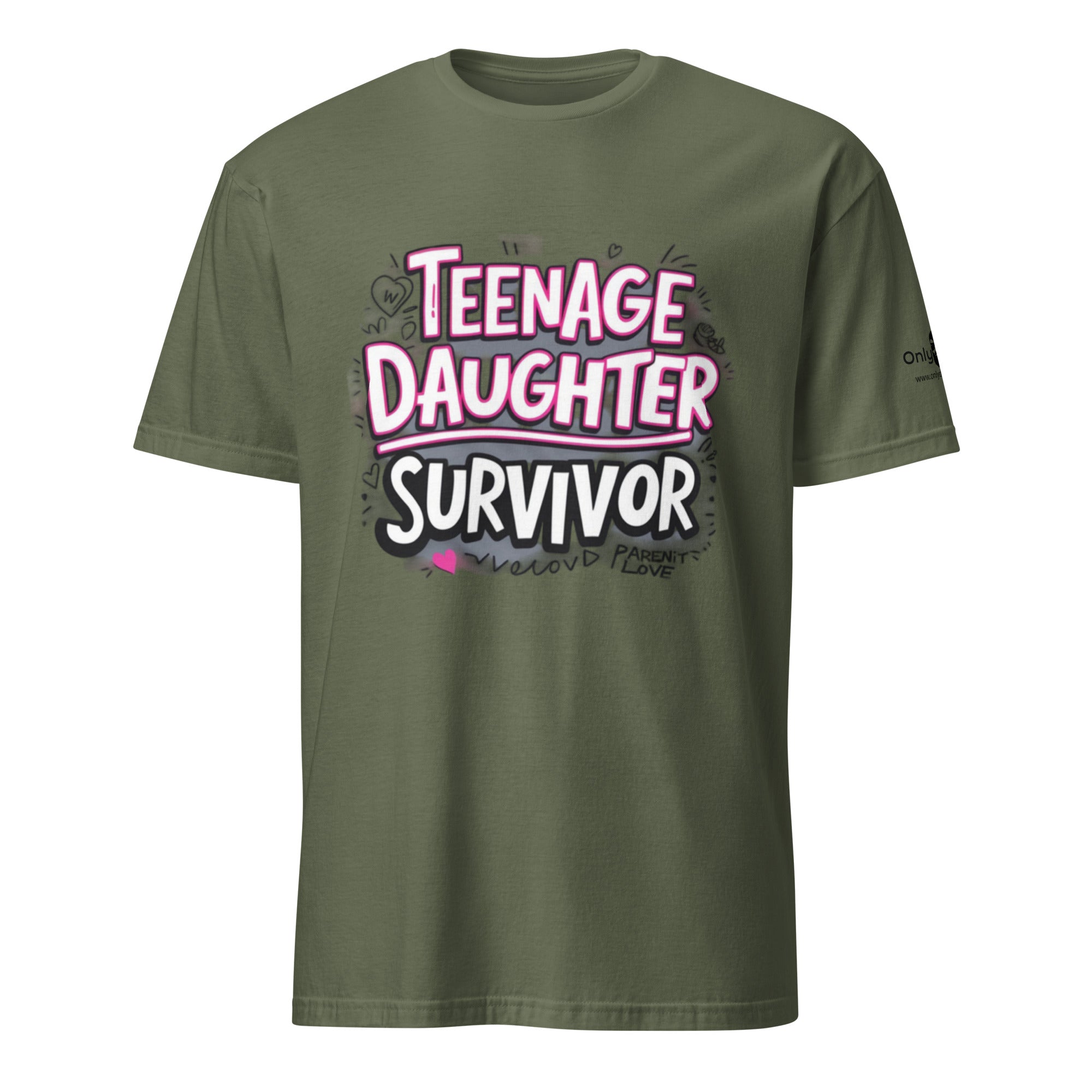 Teenage Daughter Survivor  - Only Dads T-shirt – funny dad shirt and mens graphic tee from Only Dads USA