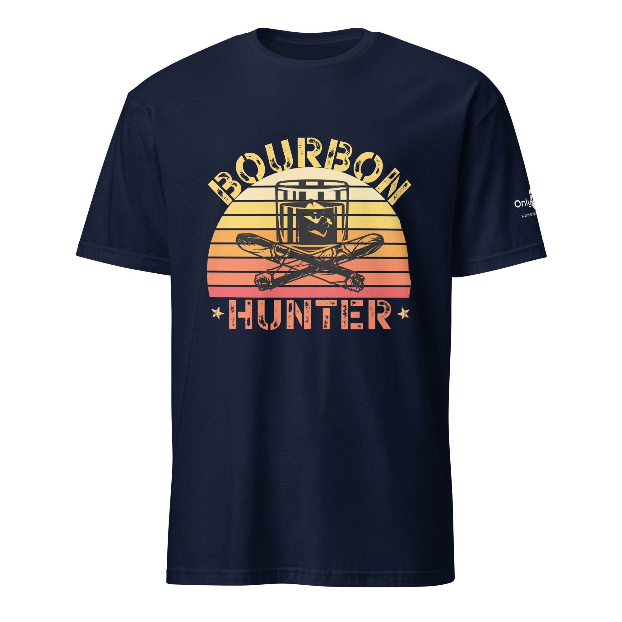 Bourbon Hunter 2- Only Dads -T-shirt – funny dad shirt and mens graphic tee from Only Dads USA