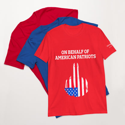 American Patriot Finger Salute – Only Dads T-Shirt – funny dad shirt and mens graphic tee from Only Dads USA