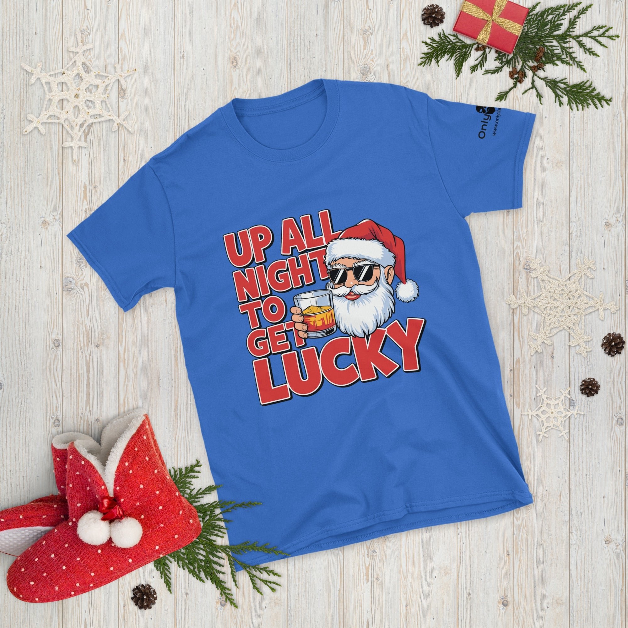 Only Dads – “Up All Night to Get Lucky” Holiday T-Shirt - Only Dads USA - 4421583_500