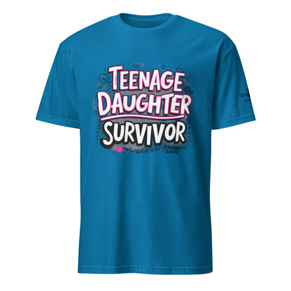 Teenage Daughter Survivor  - Only Dads T-shirt – funny dad shirt and mens graphic tee from Only Dads USA