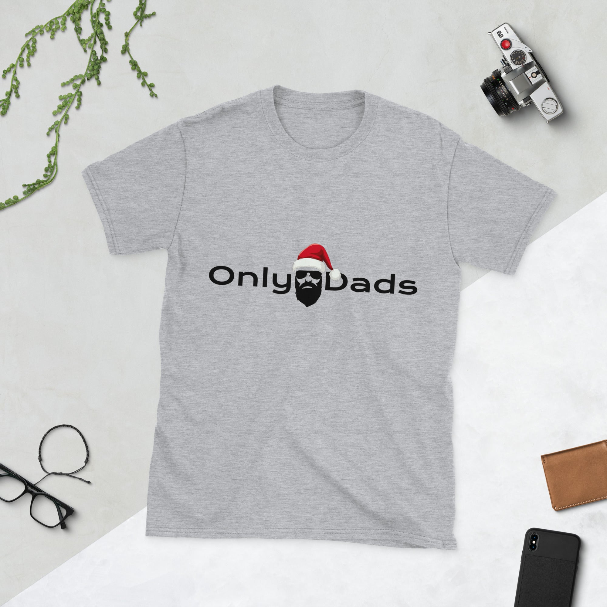 Only Dads Santa Logo- T-shirt – funny dad shirt and mens graphic tee from Only Dads USA