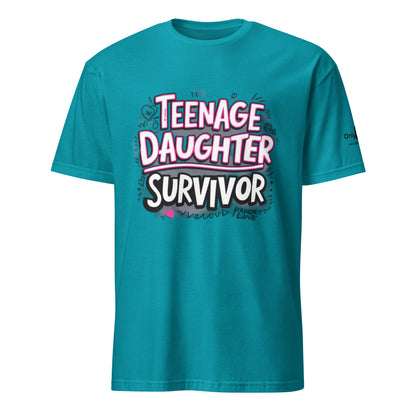 Teenage Daughter Survivor  - Only Dads T-shirt – funny dad shirt and mens graphic tee from Only Dads USA