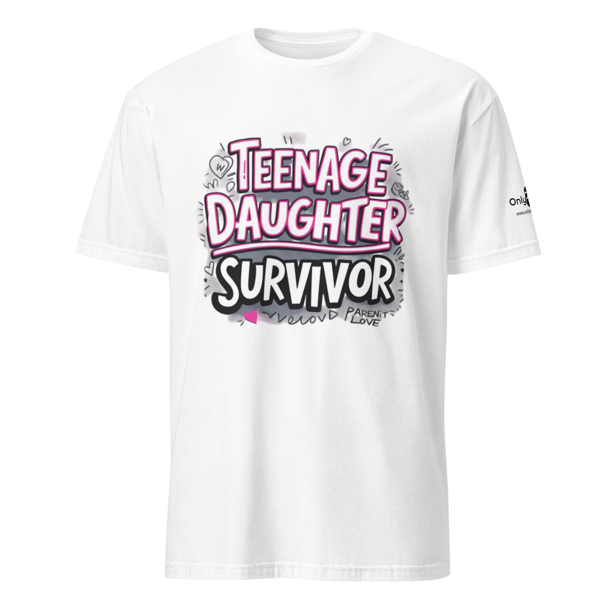 Teenage Daughter Survivor  - Only Dads T-shirt – funny dad shirt and mens graphic tee from Only Dads USA